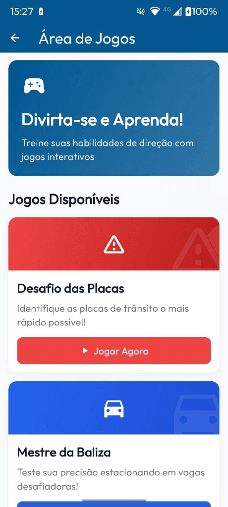 Tela de Jogos Educativos